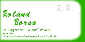 roland borso business card